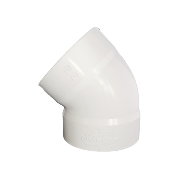 CODO PVC SANITARIO CEMENTAR DE 3 PULG X 45 GRADOS (AMANCO)